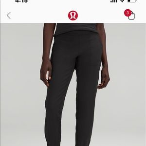 Black lululemon align joggers size 6